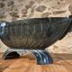 French Art Deco cast iron enamel planter – 1920s–1930s