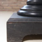 Ebonised wooden column with turned spiral shaft – Napoleon III, 19th c.