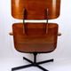 Lounge chair & son ottoman - leather & alu, xxth century