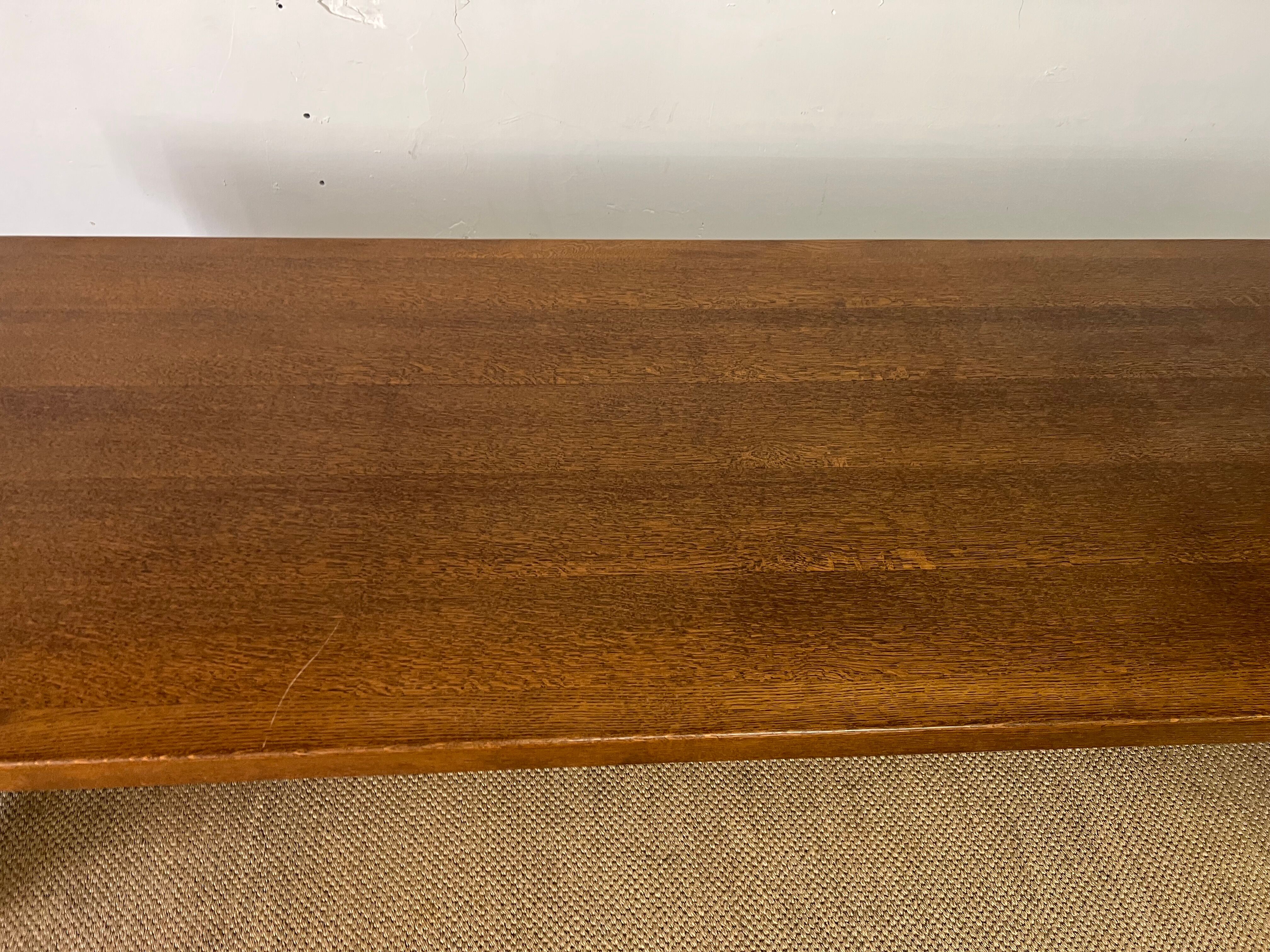 Wooden farmhouse table