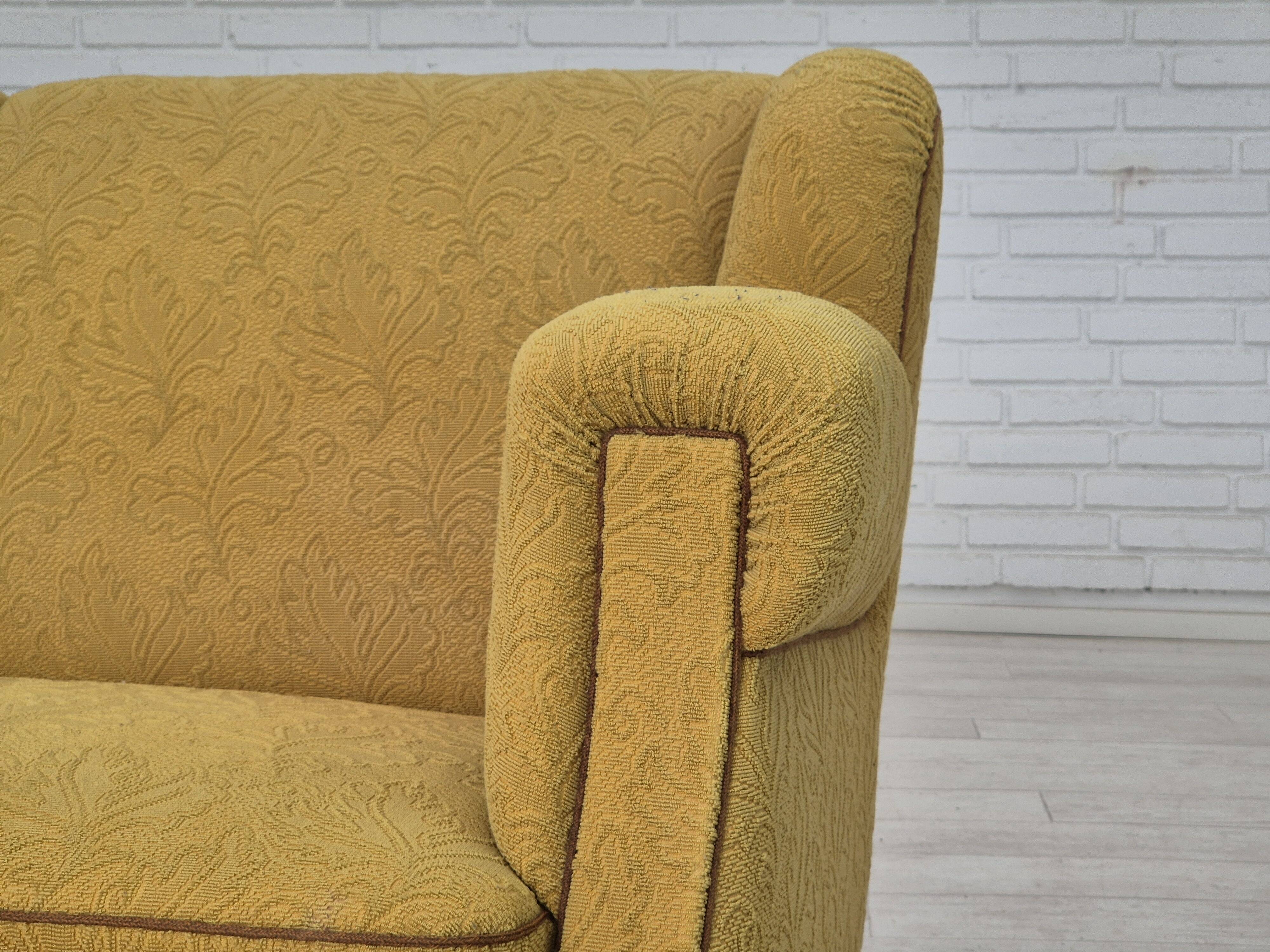 1960s, Danish 3-seater "Banana" sofa by Edmund Jørgensen, original condition.