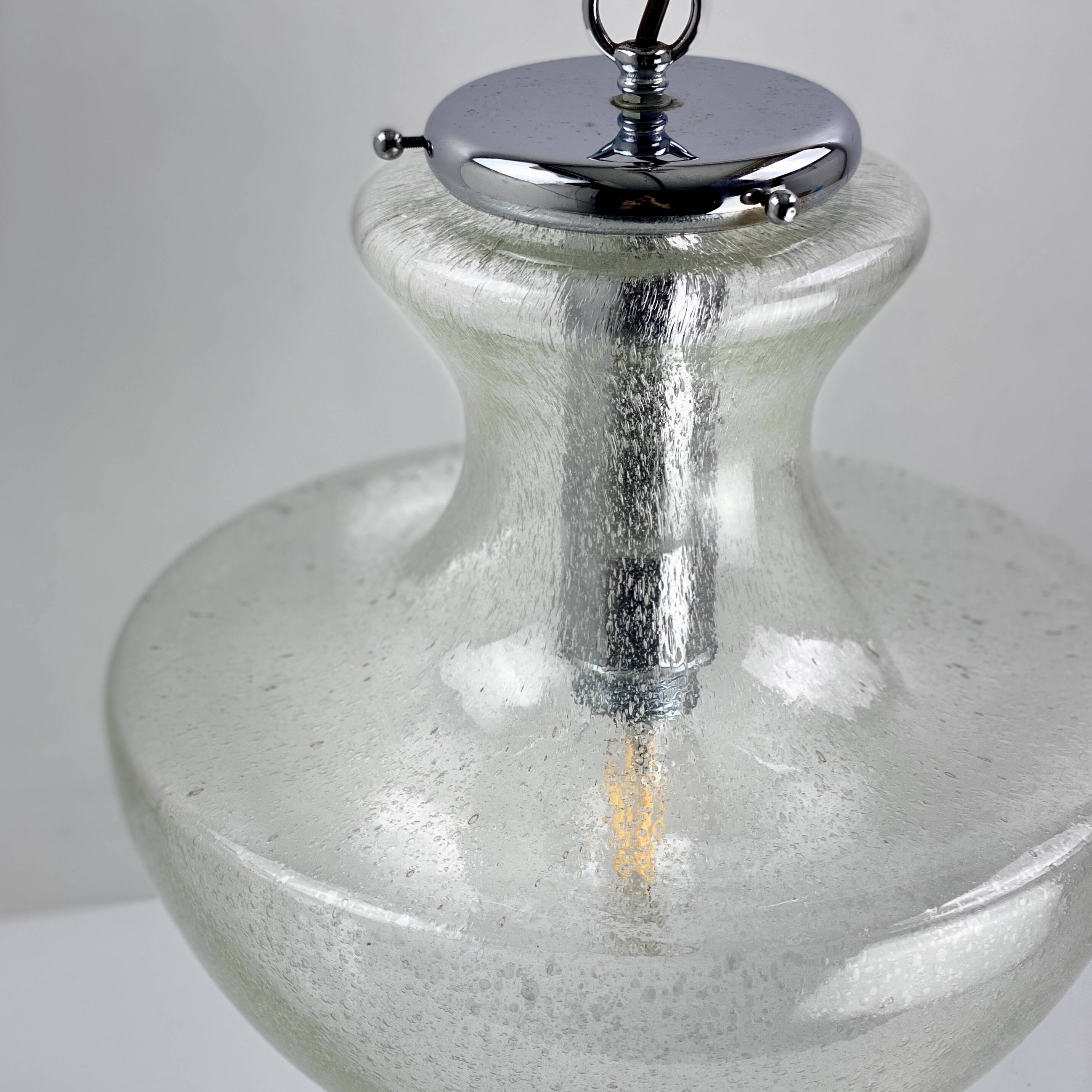 Murano glass pendant light (Mazzega) for Doria, 1960s.