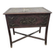 Table d'appoint en bois et cuivre