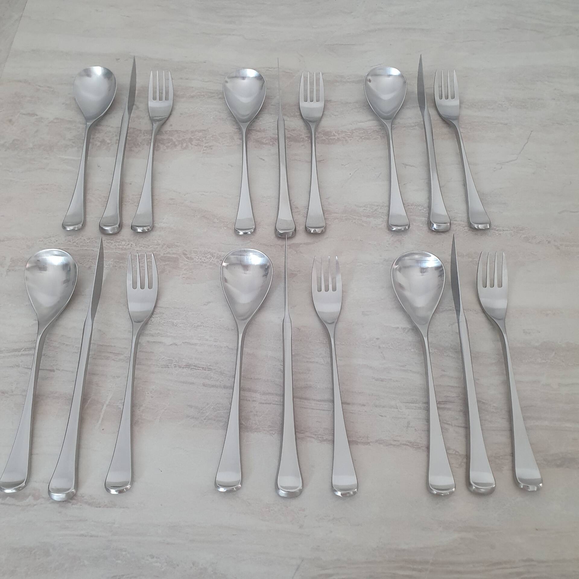 Service for 18 covers Guy Degrenne Cobra collection / Forks and spoons