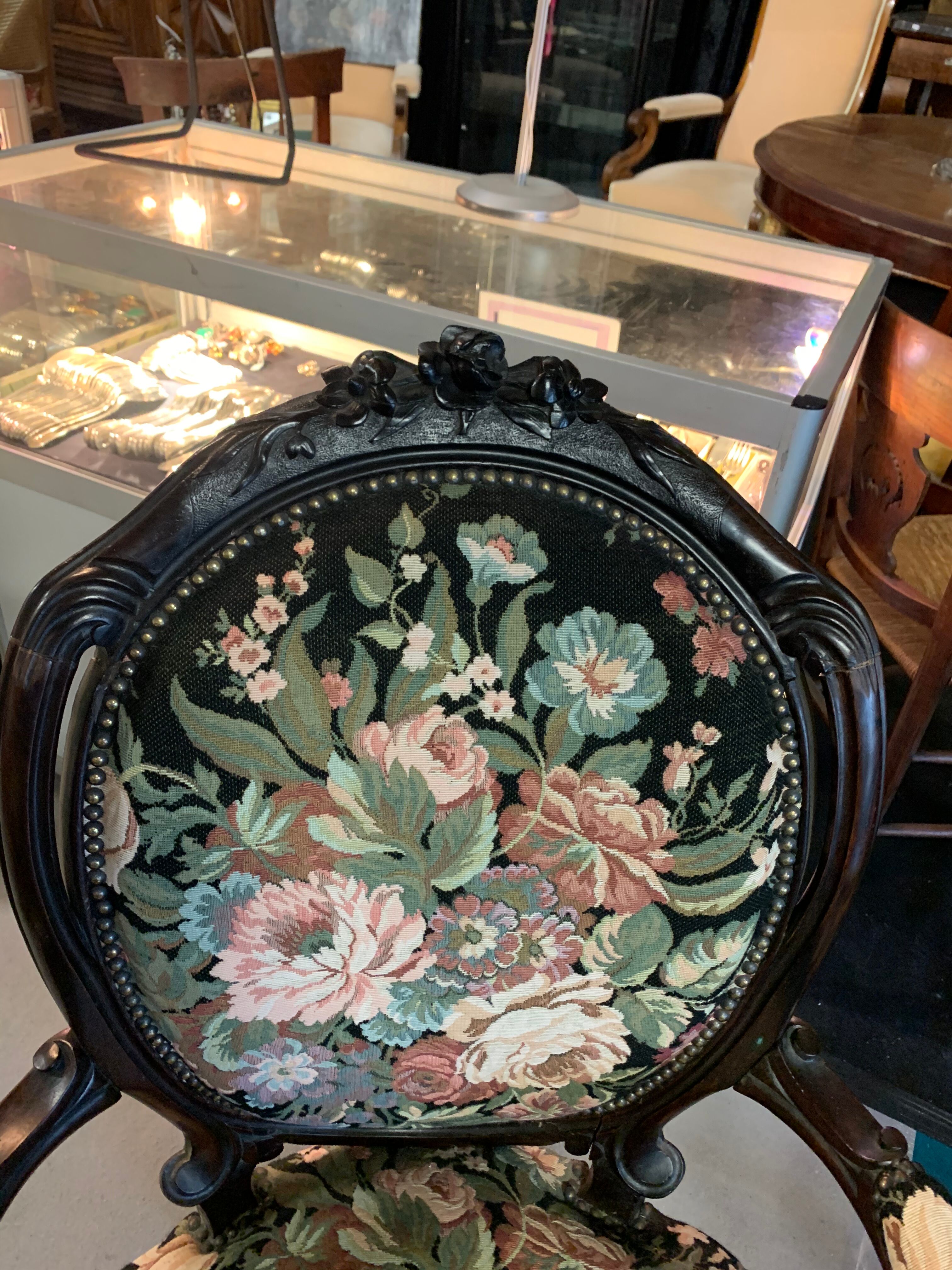 Pair of armchairs with foot rest Louis Philippe