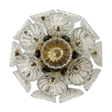 Applique murale en laiton floral ou lampe affleurante par Emil Stejnar pour VEB
