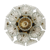 Floral brass wall lamp or flush light by Emil Stejnar for VEB
