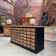Workshop furniture with 24 drawers from the early 20th century.