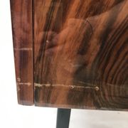 Lacquered 3-drawer chest with rosewood veneer.