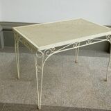 Mid century metal table in the style of mategot