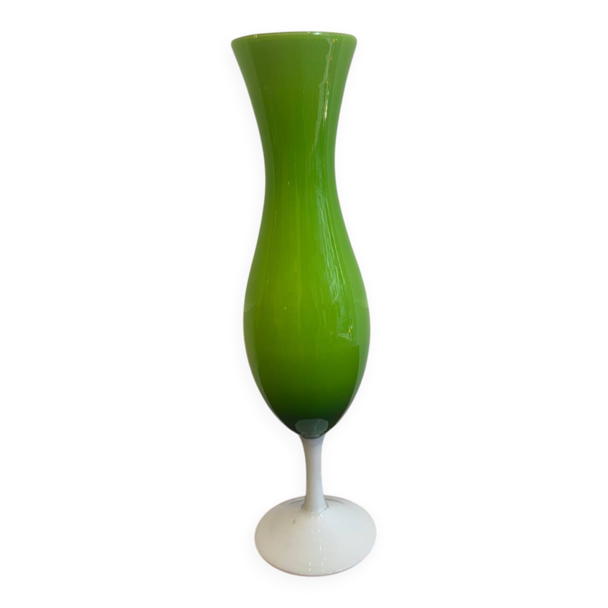 Vase en opaline d’Empoli vert
