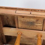 Table Empire antique avec rabats et marqueterie en bois de bouleau des années 1840