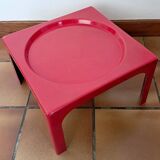 Red table OZOO. Marc Berthier for Prisunic. 1970