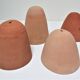 Four bells for seedlings in vintage terracotta