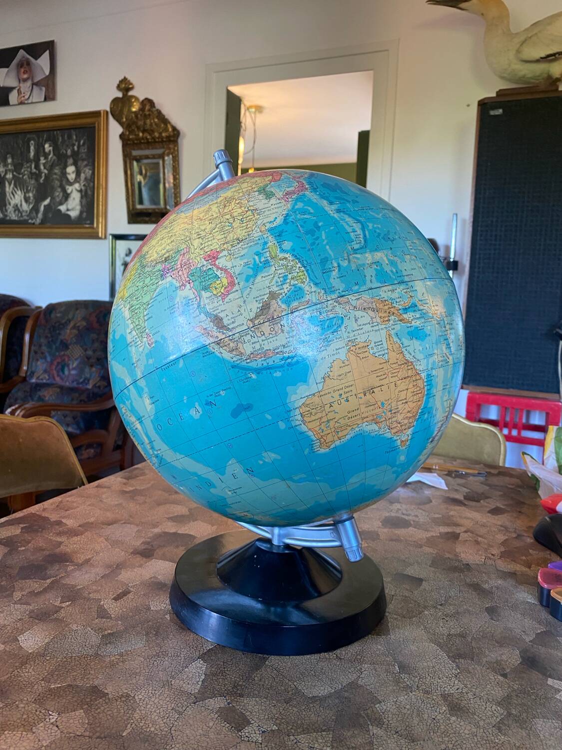 Mappemonde, globe terrestre vintage