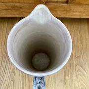 Ceramic pitcher Jean Austruy gray black and white