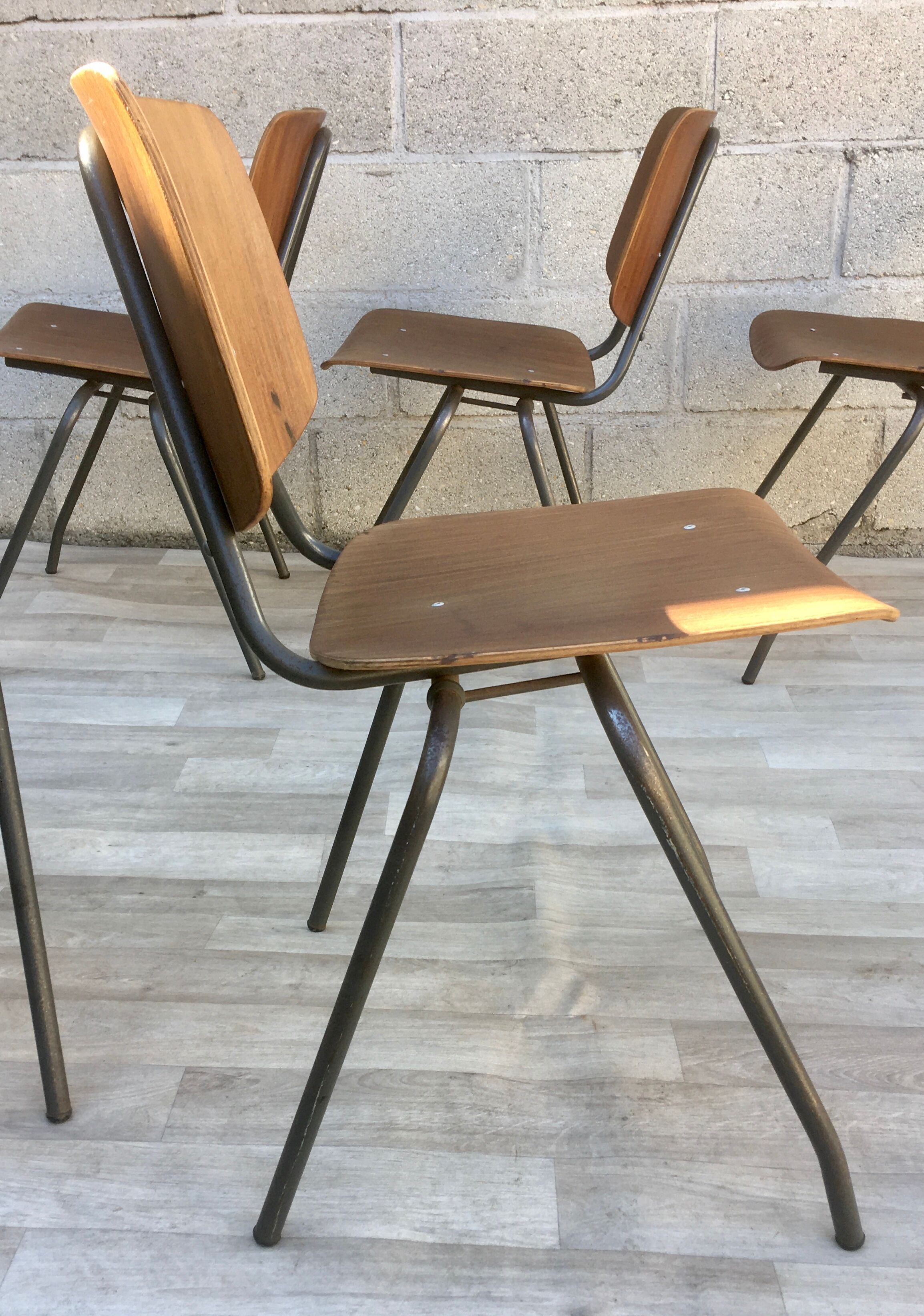 Set of 6 chairs Kho Liang 60s