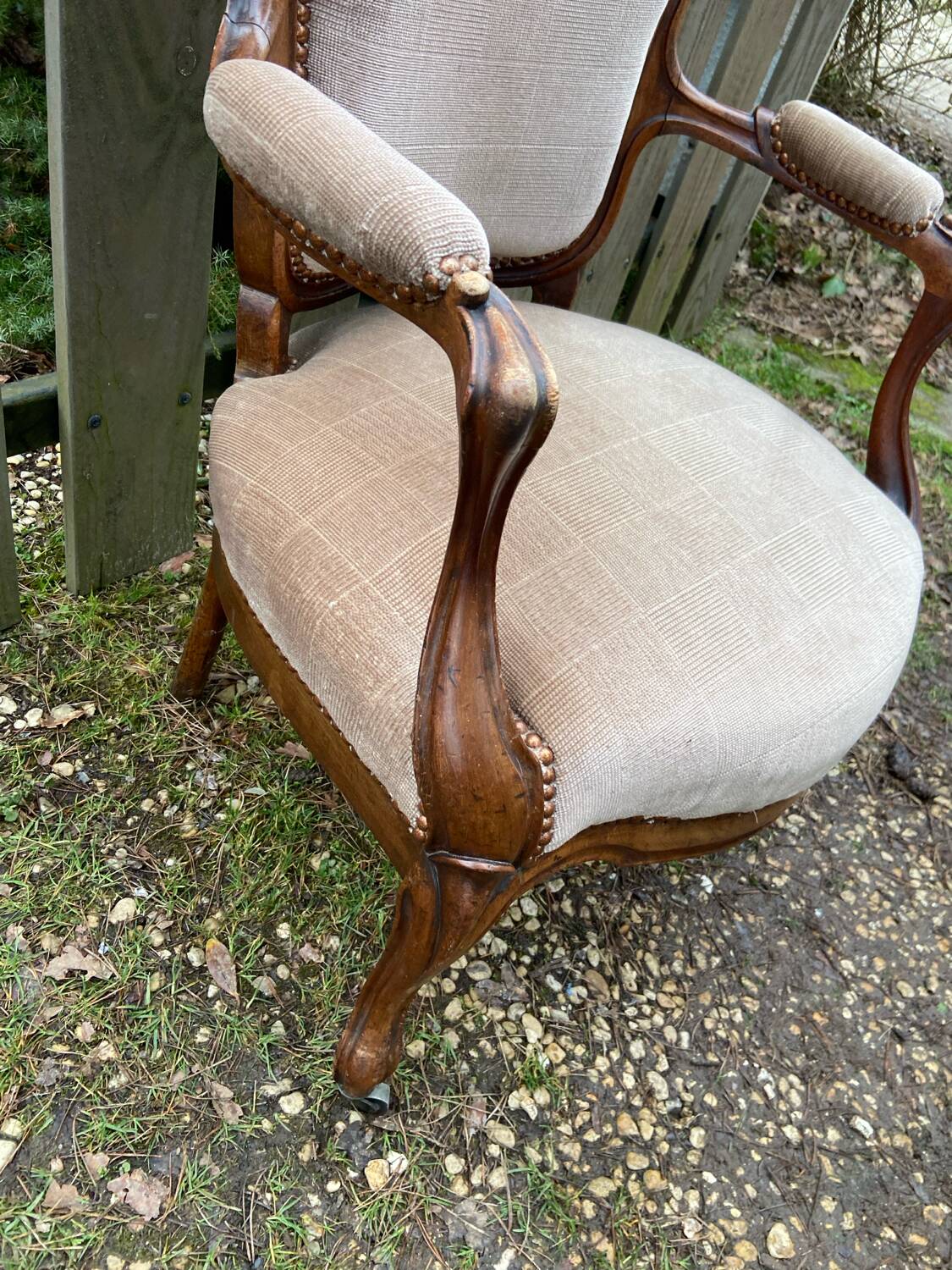 Louis XV armchair, late 19th century.