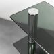 Console table in chromed steel and smoked glass of the 70s vintage