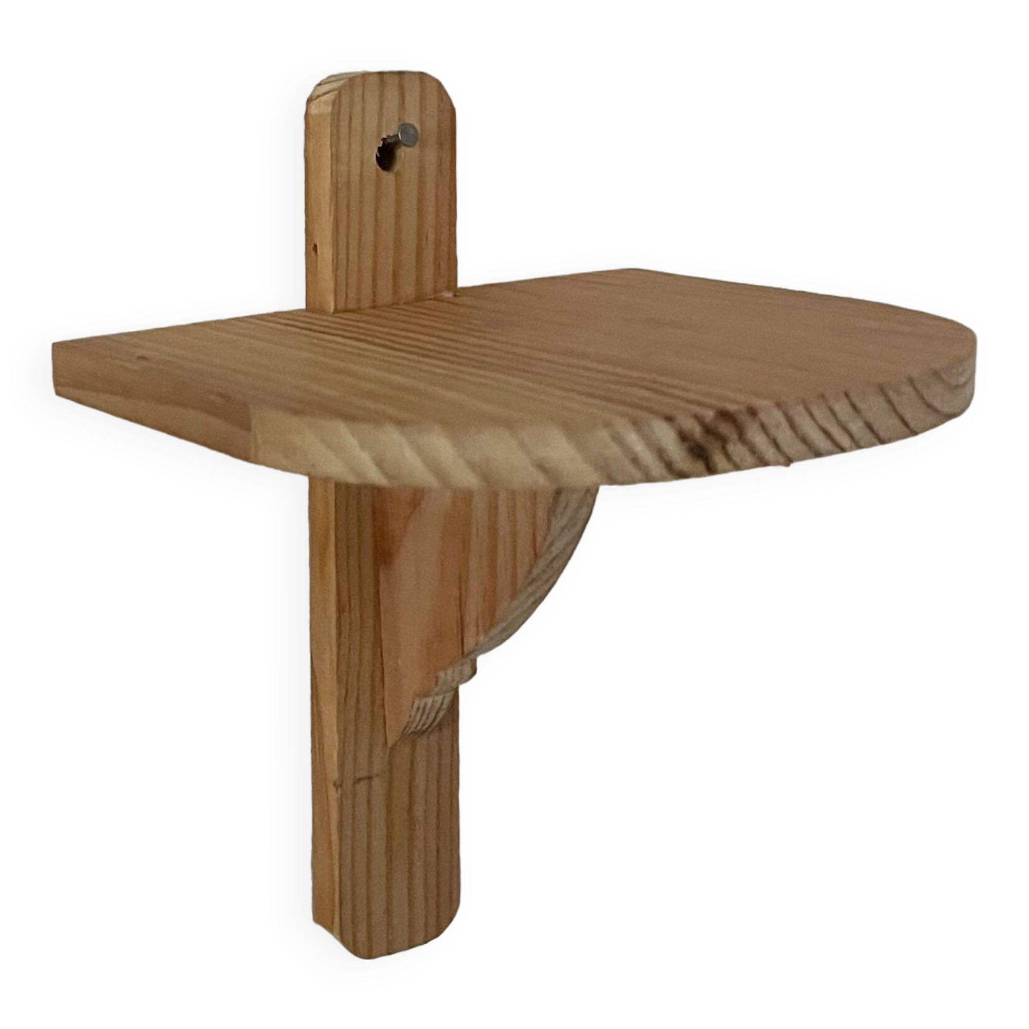 Small wall-mounted wooden shelf