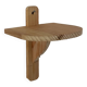 Small wall-mounted wooden shelf