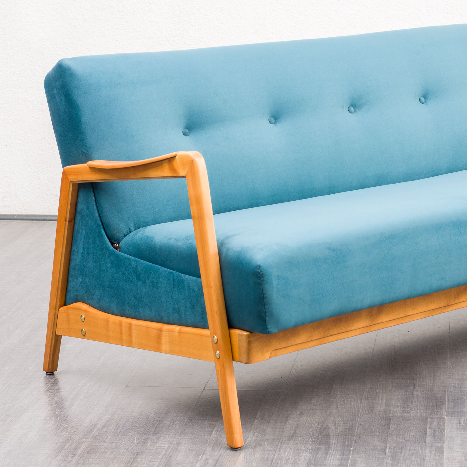 Vintage sofa, convertible, cherry, restored