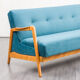 Vintage sofa, convertible, cherry, restored