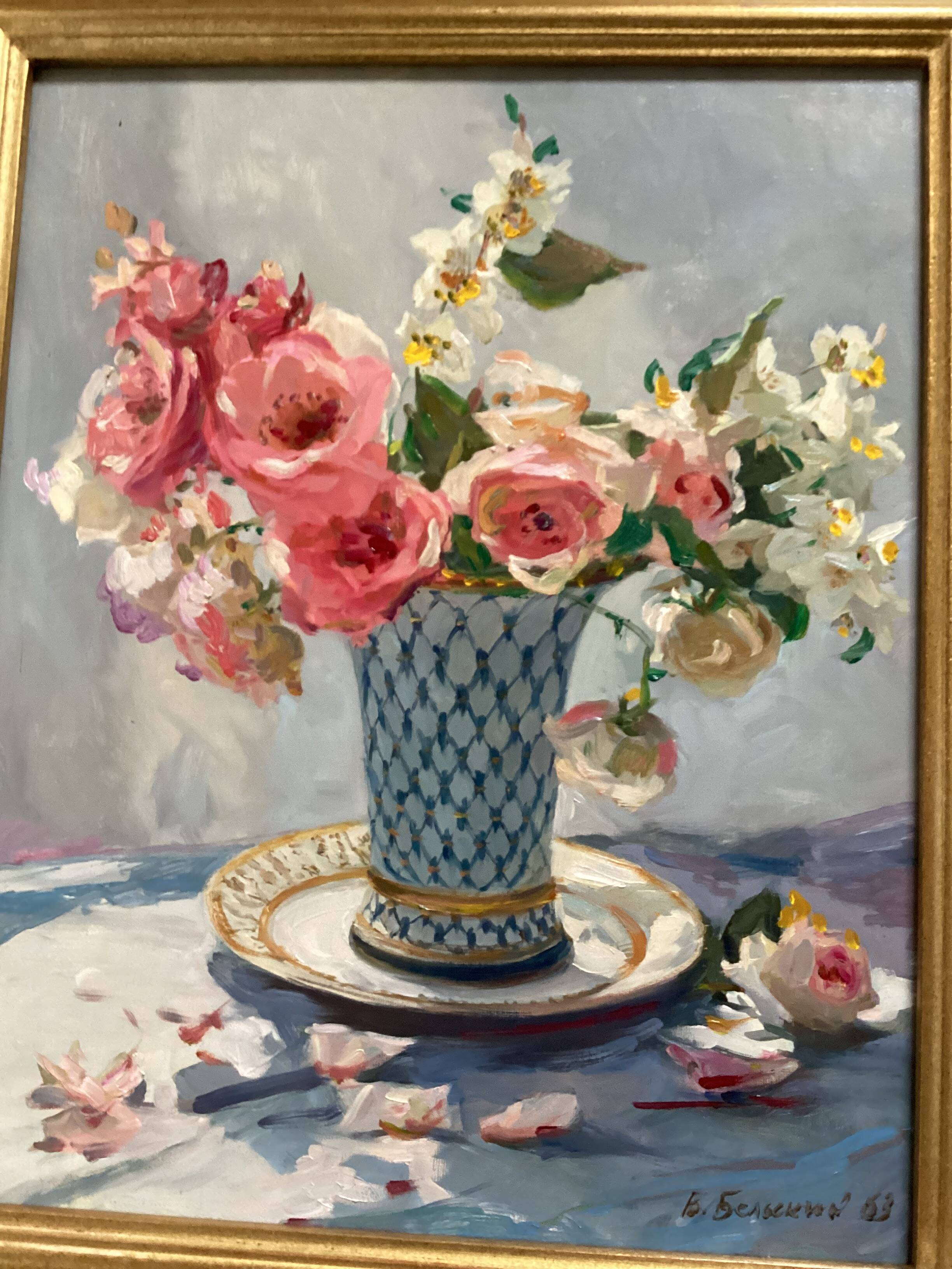 Signed framed painting Oil on canvas dimensions: height -59 cm - width -49 cm -