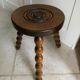 Vintage wooden tripod stool