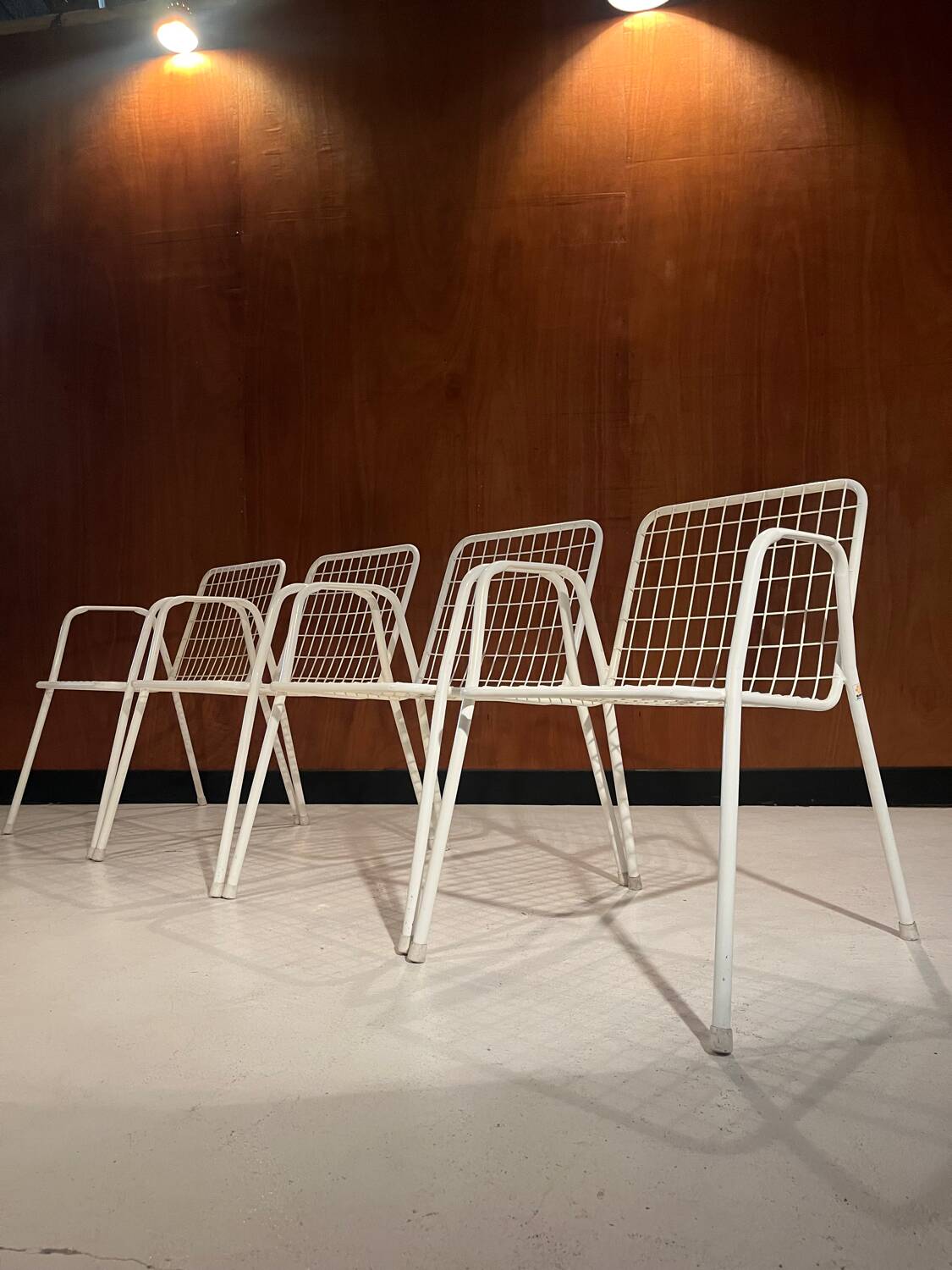 4 vintage Emu Rio chairs from Italy, 1980.
