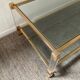 Vintage lucite and brass coffee table from the 70s