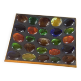 Ashtray, coloured pebbles, 1970s