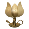 Lampe dorée  forme fleur  vintage