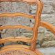Pair of blond wood cane armchairs from the 60s