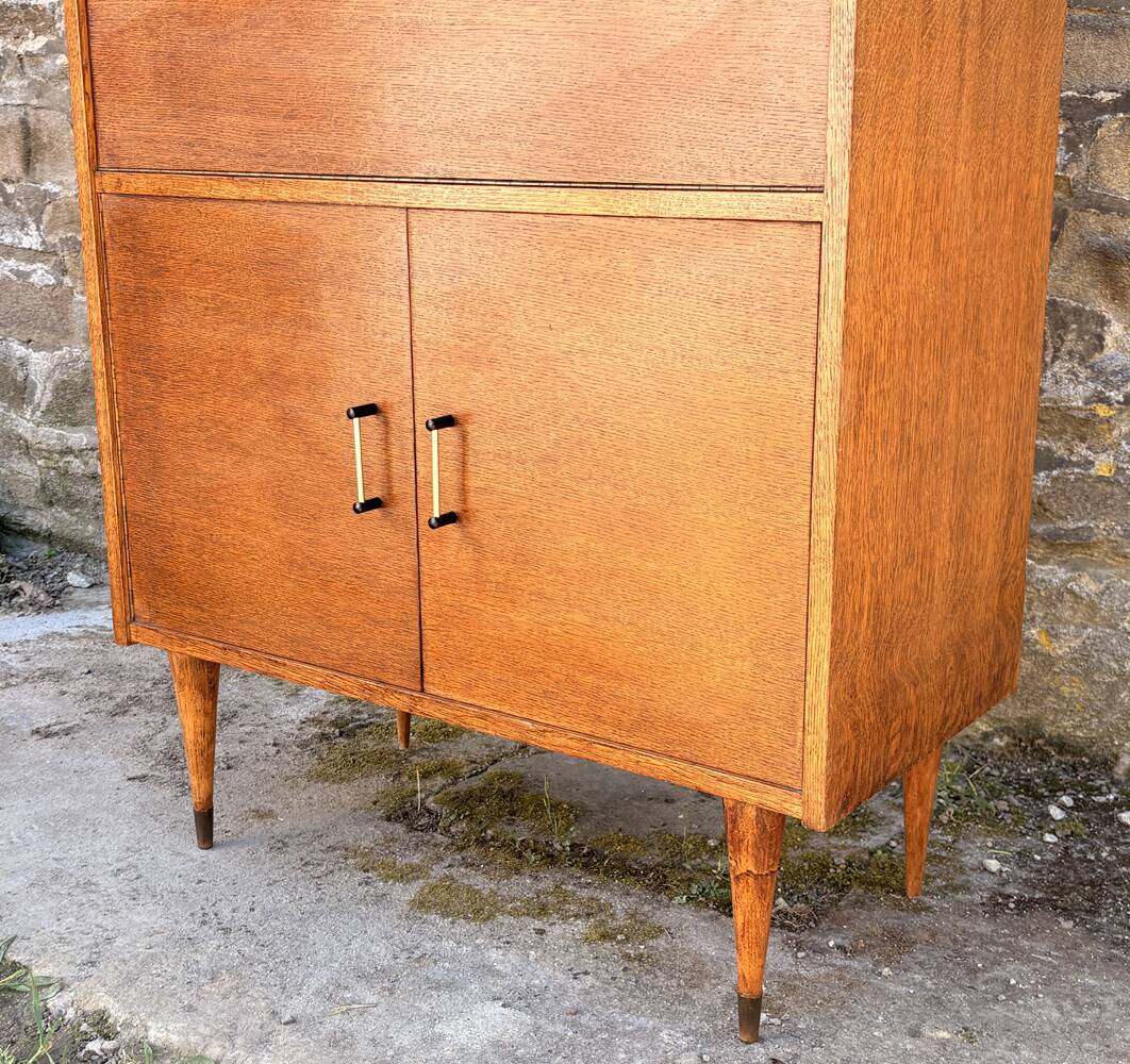 Vintage oak secretary – Scandinavian design – 1950s/60s
