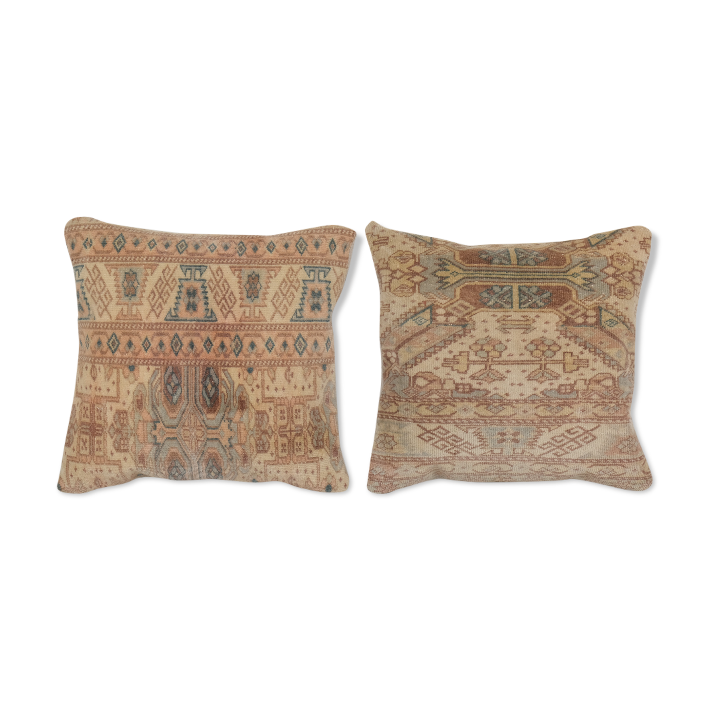 Anatolian carpet rug pillows