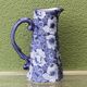 Fine English earthenware jug, cobalt blue decoration, Victoria Ware Ironstone.