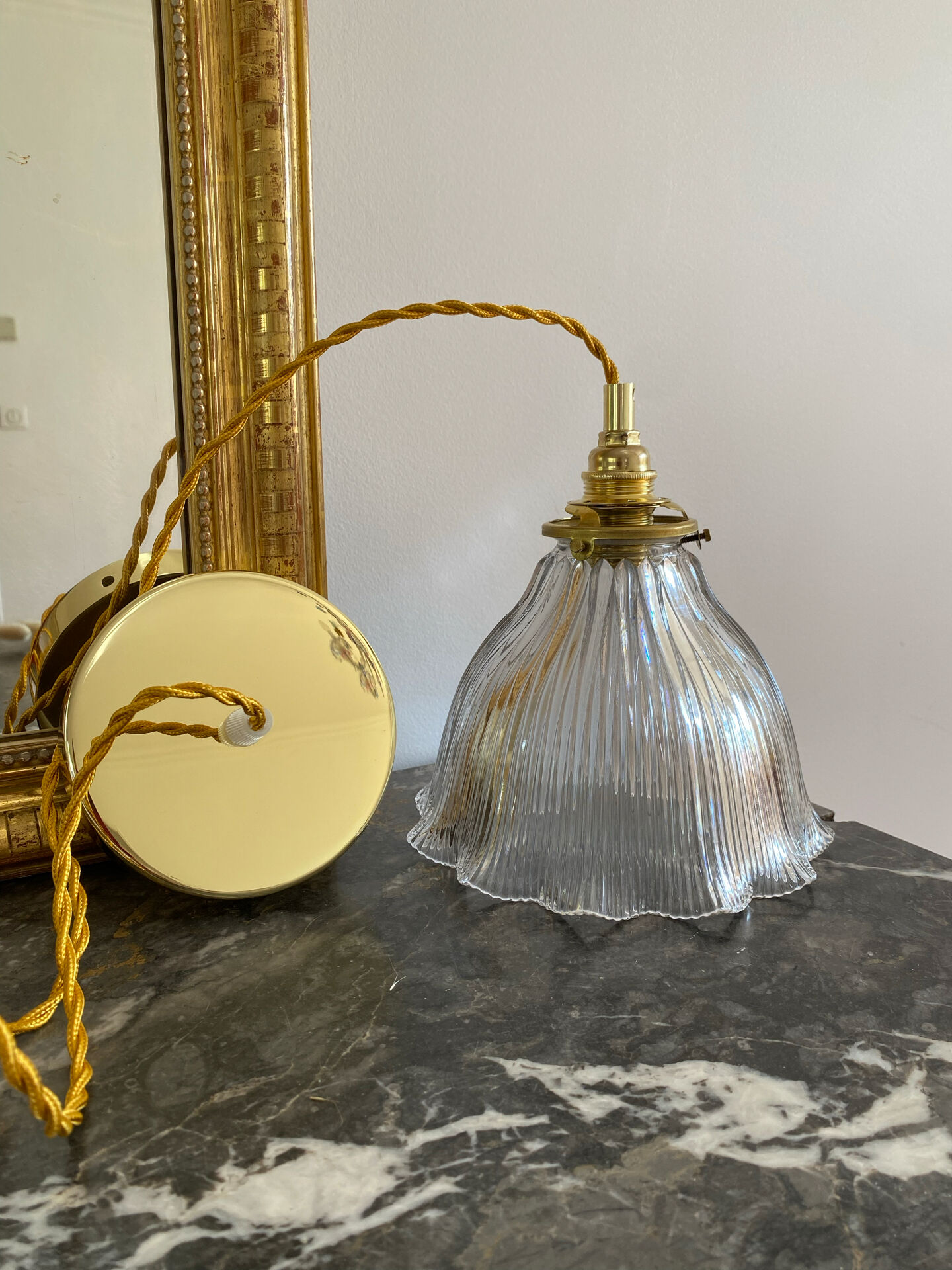 Vintage Holophane pendant light