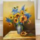 Peinture nature morte à l’huile tournesol