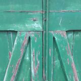 Paire de volets H125xL87cm anciens en sapin peint