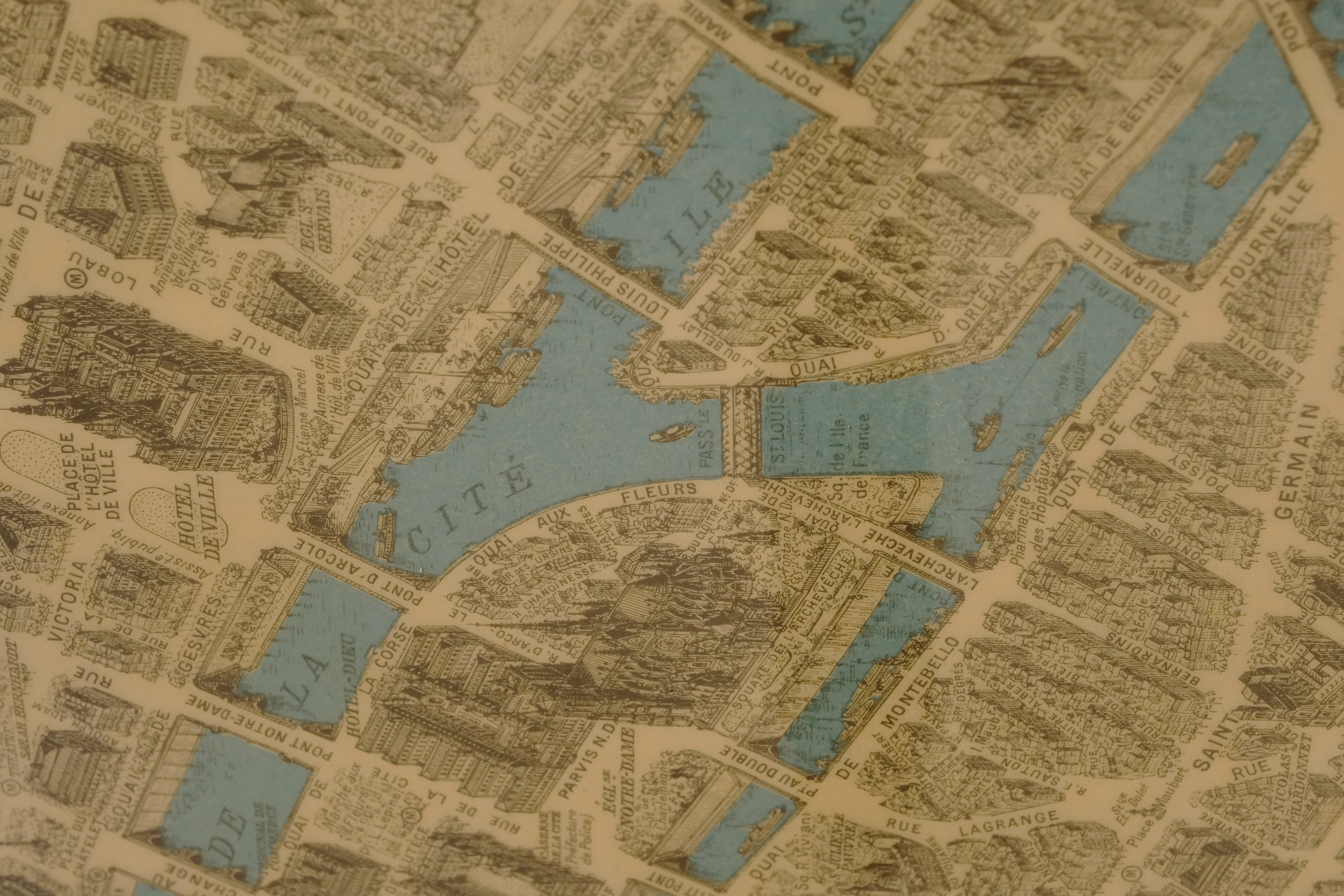 Paris 1960 plan coffee table