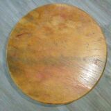 Wooden and metal industrial screw stool