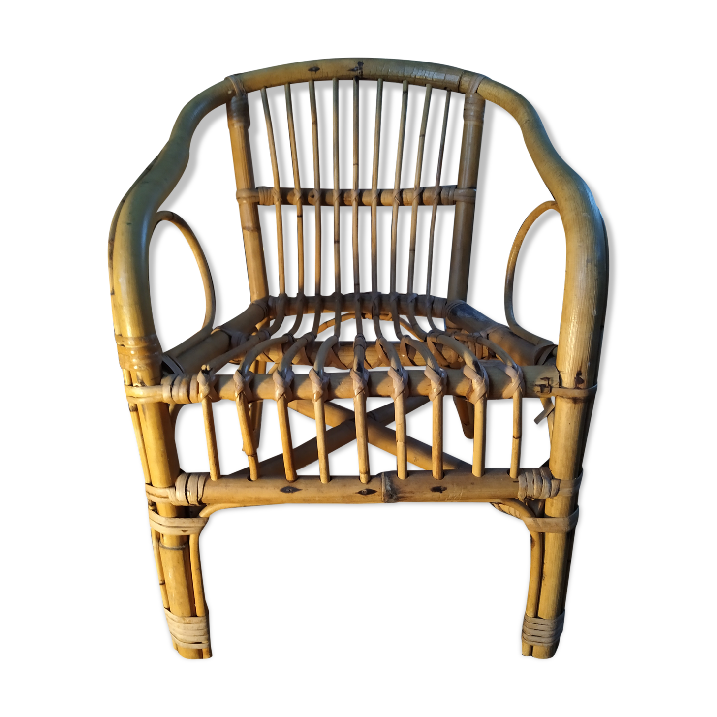Children's rattan armchair