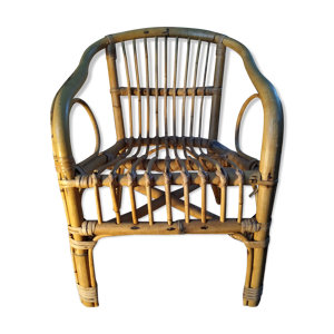 fauteuil rotin enfant