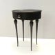 Table d'appoint, table de chevet ovale en hêtre noir ébénisé, Italie
