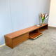 Minimalist XL lowboard, walnut and zebrano, 1960s