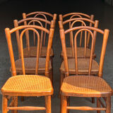 6 chairs bistro old cannage