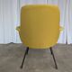 Vintage Mid-Century Modern Yellow Fabric Armchair - Alvin Lustig Style