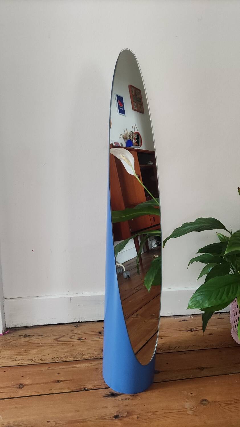 Vintage blue lipstick mirror