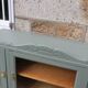 Renovated vintage sideboard with khaki paint – Haussmann chic & bohemian style